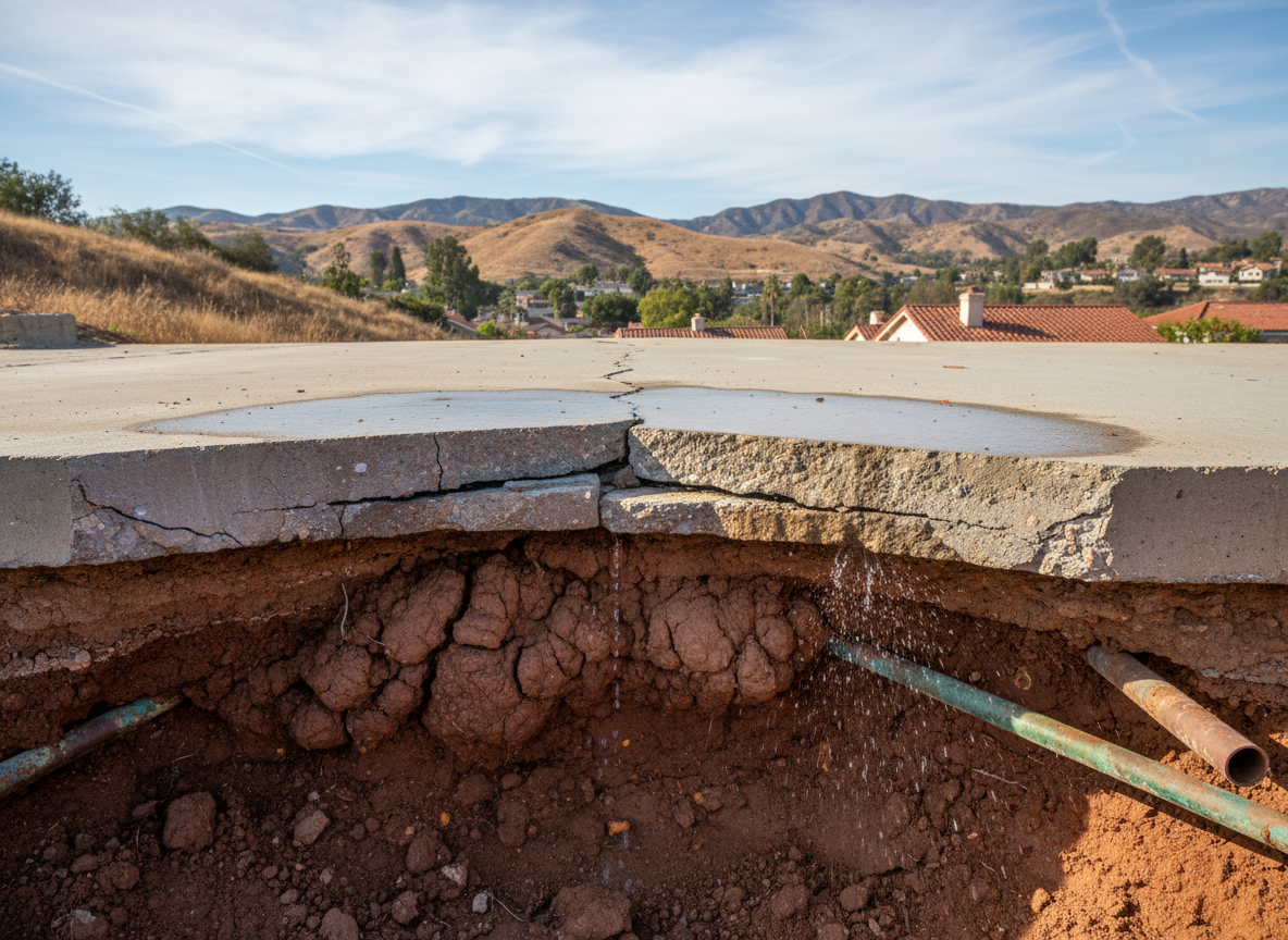Why Clay Soils in Whittier Increase Slab Leak Risk